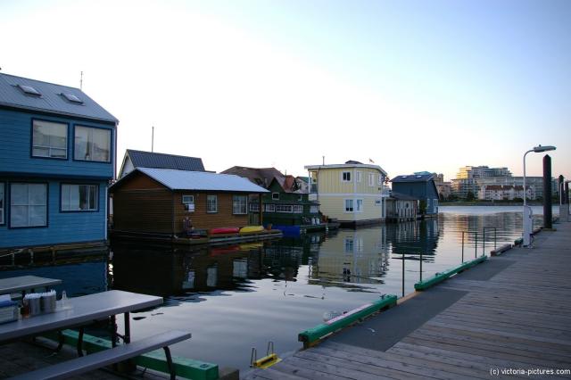 Several homes at Fisherman's Wharf in Victoria BC Canada.jpg