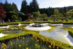 Water fountain with frogs spouting water at the Butchart Gardens.jpg