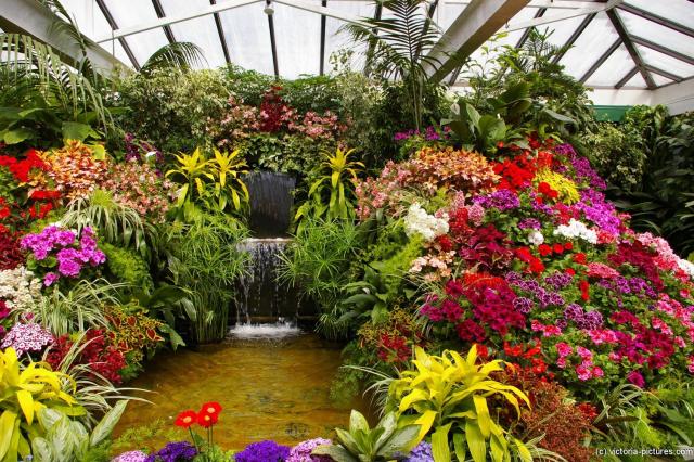 An indoor fountain garden area at the Butchart Gardens.jpg