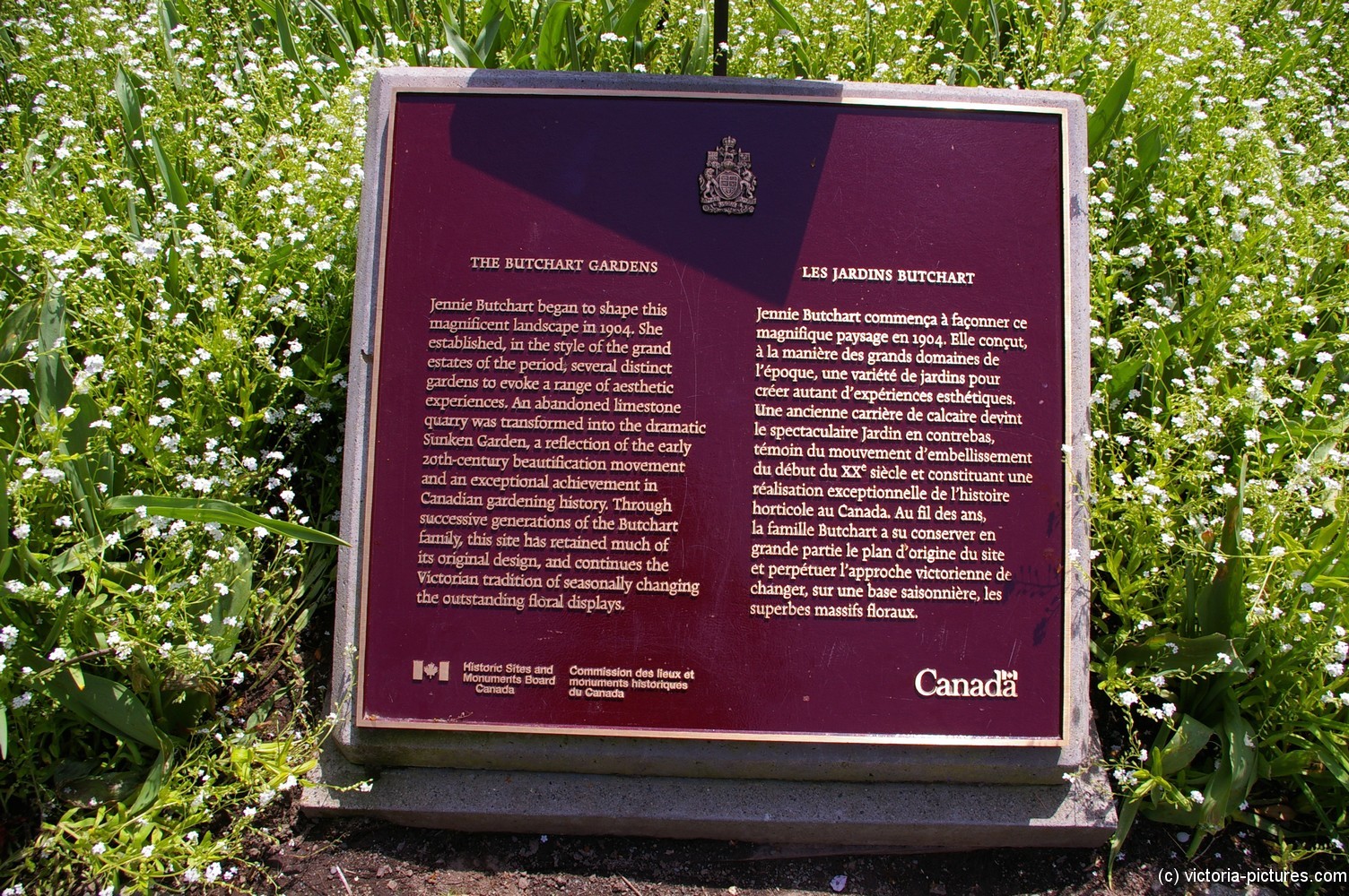 The Butchart Gardens Jennie Butchart Sunken Garden sign.jpg