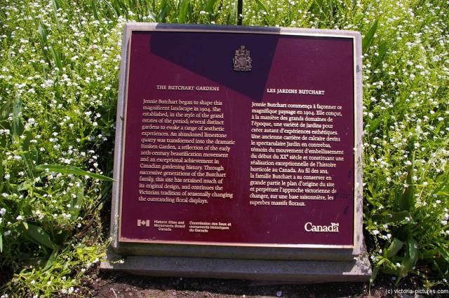 The Butchart Gardens Jennie Butchart Sunken Garden sign.jpg