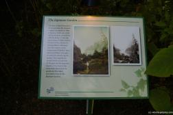 The Japanese Garden description sign at the Fountain of the Three Sturgeons at the Butchart Gardens.jpg