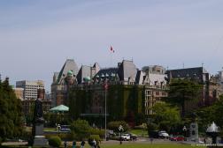 The Empress Hotel as viewed from the Victoria Legislative Building plaza.jpg